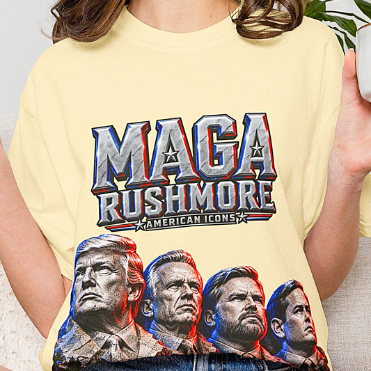 MAGA Rushmore American Icons Crewneck T-Shirt