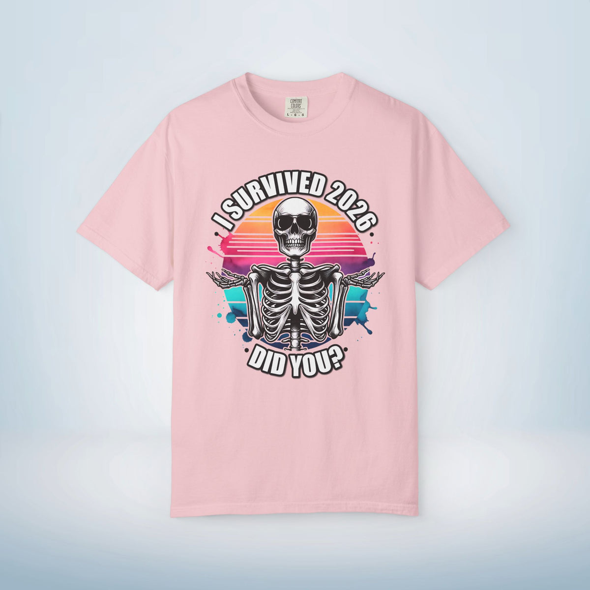 Funny New Year Shirt | I Survived 2026 Skeleton Tee