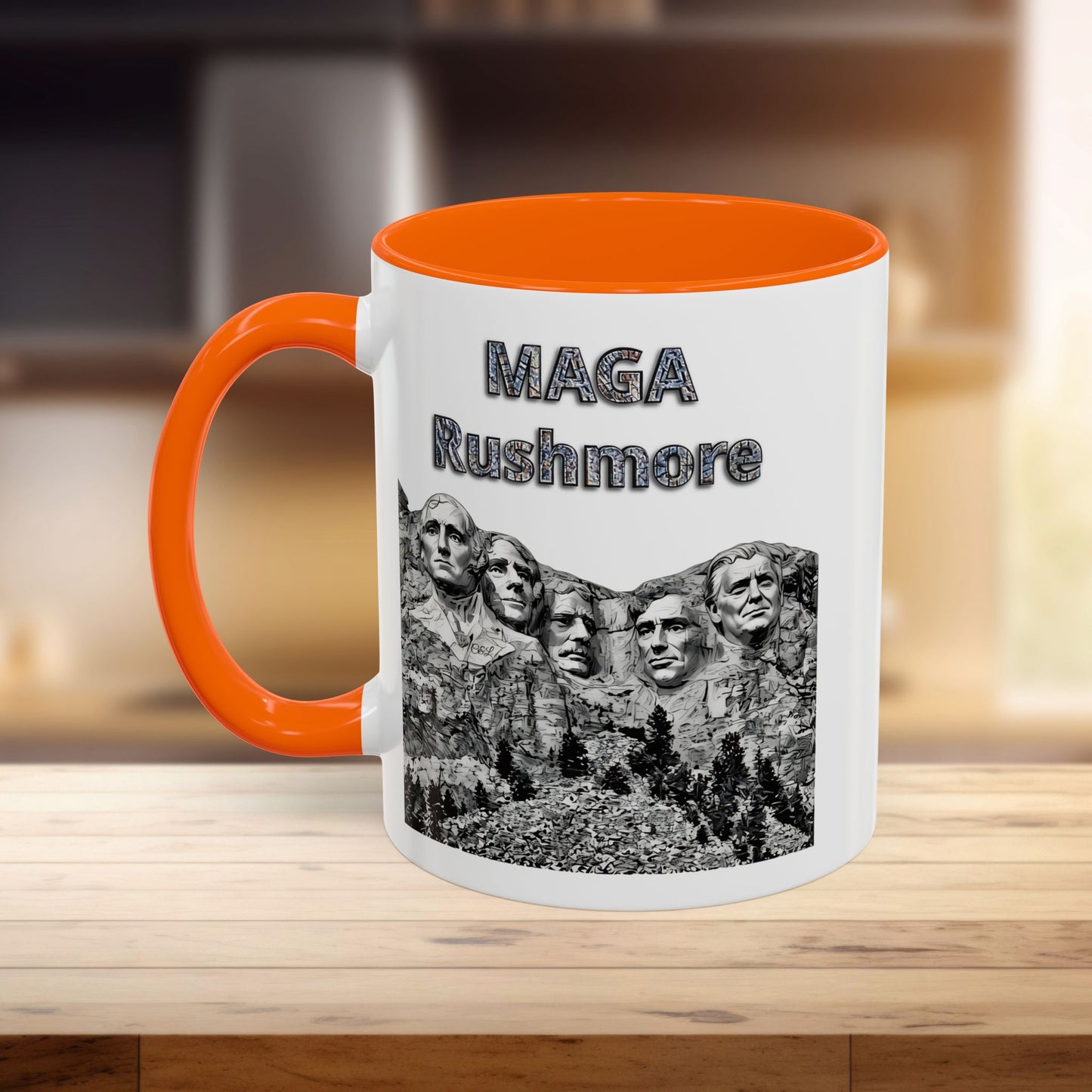 MAGA Rushmore White Mug | Political Coffee Cup for Politic Lovers, Gift for Democrats, Republicans, Election Enthusiasts, 11oz & 15oz