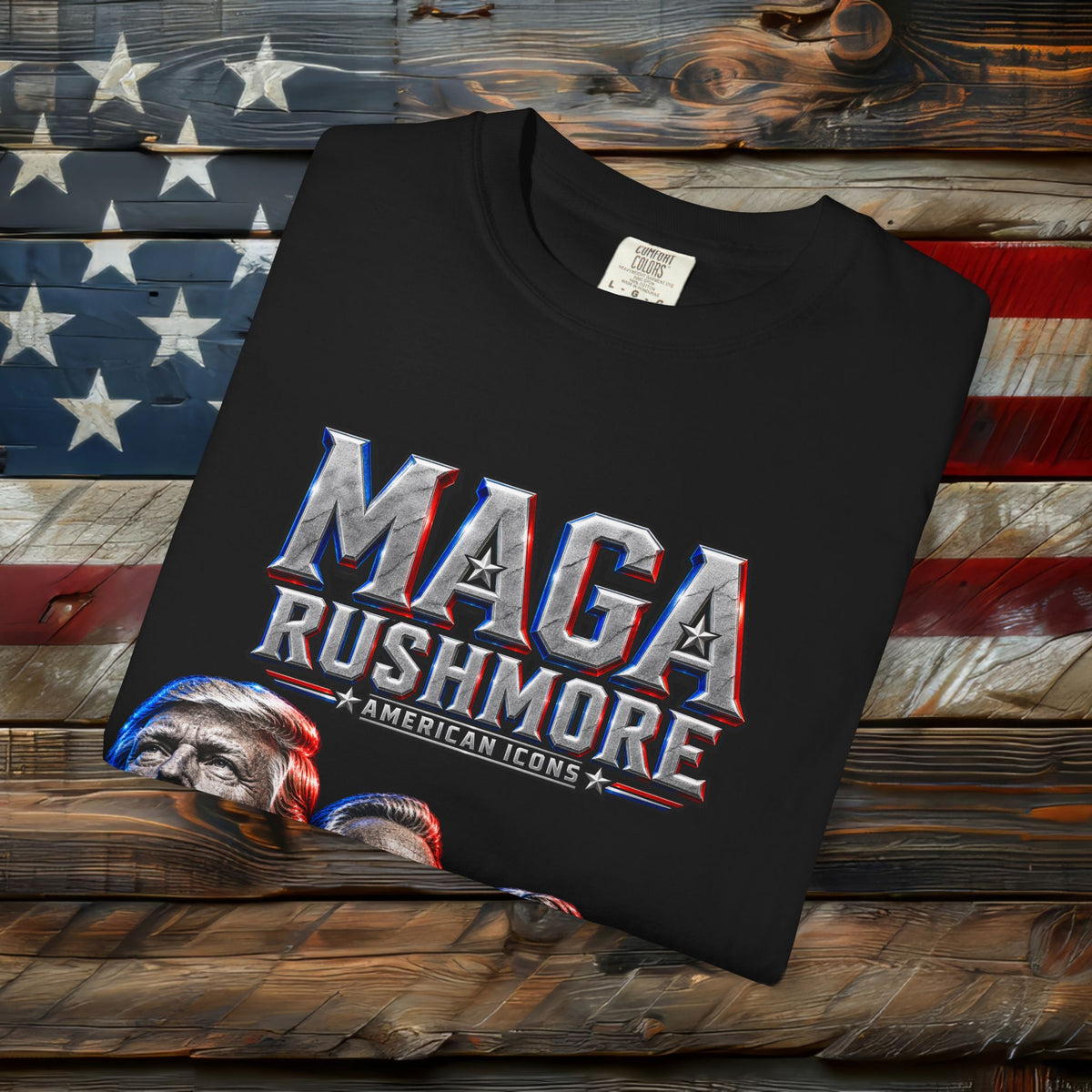 MAGA Rushmore American Icons Crewneck T-Shirt