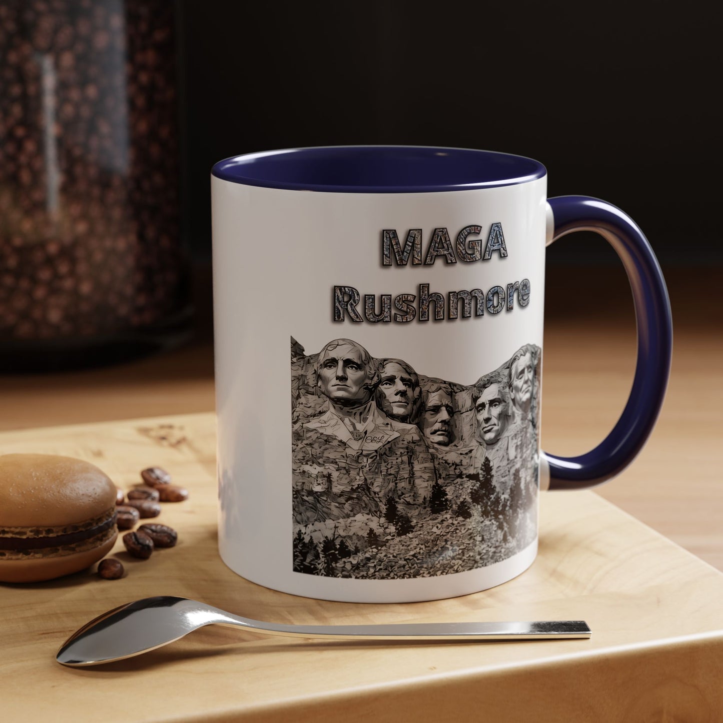 MAGA Rushmore White Mug | Political Coffee Cup for Politic Lovers, Gift for Democrats, Republicans, Election Enthusiasts, 11oz & 15oz