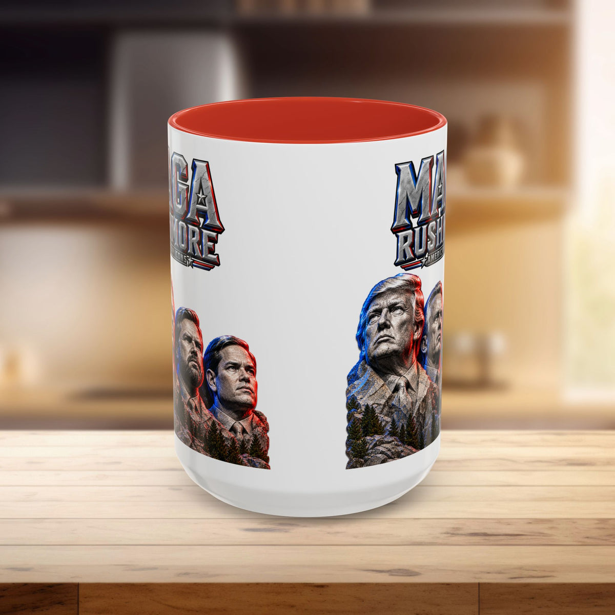 MAGA Rushmore Accent Mug | Trump American Icons Ceramic Coffee Cup