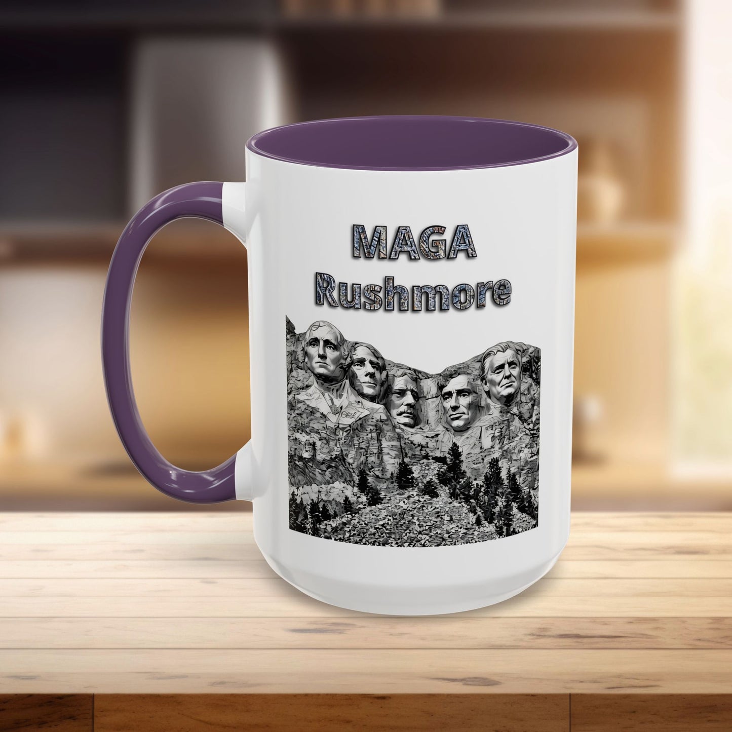 MAGA Rushmore White Mug | Political Coffee Cup for Politic Lovers, Gift for Democrats, Republicans, Election Enthusiasts, 11oz & 15oz