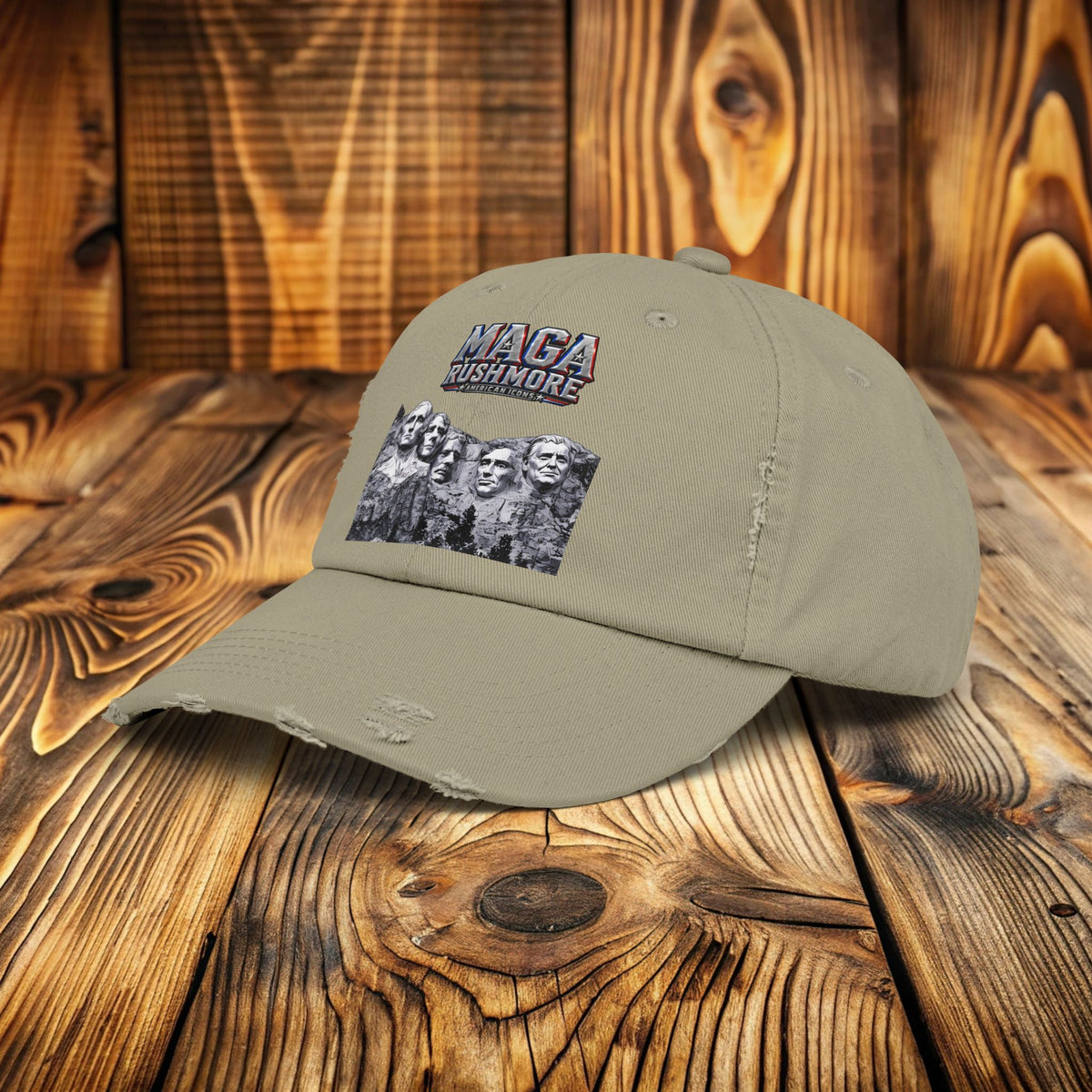 MAGA Rushmore Distressed Hat | American Icons Patriotic Cap