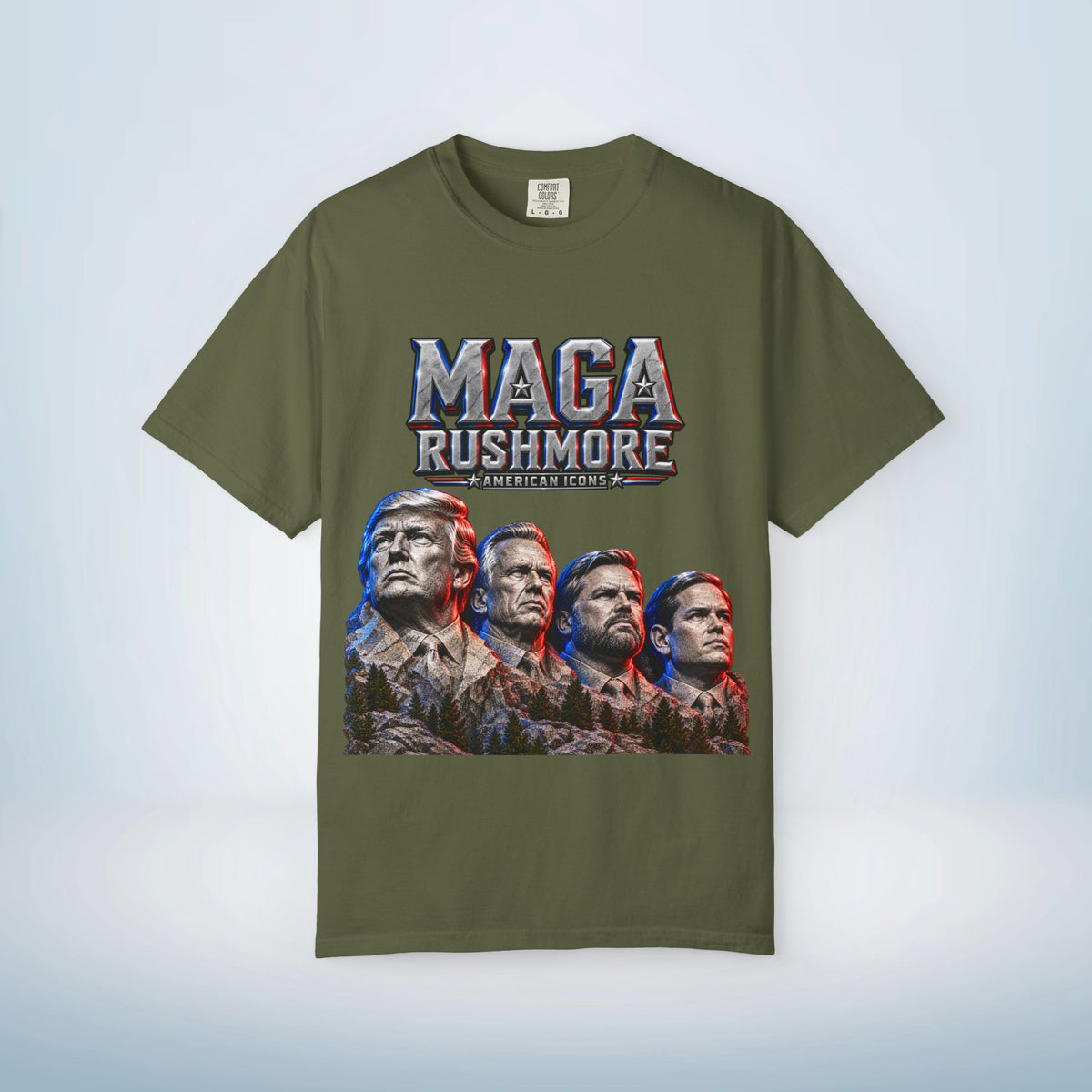 MAGA Rushmore American Icons Crewneck T-Shirt