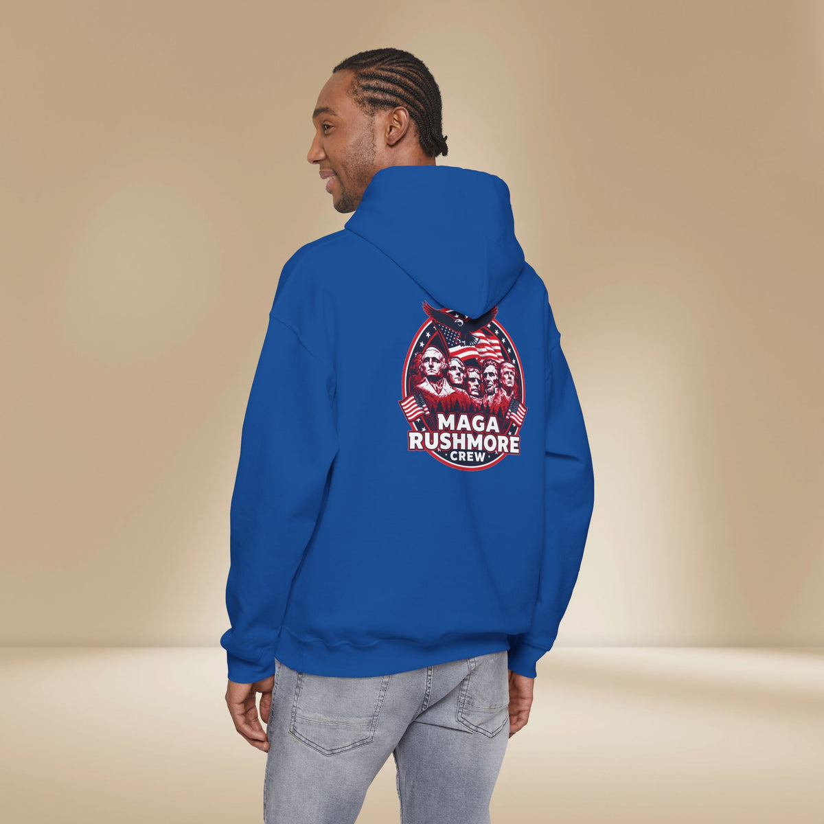 MAGA Rushmore Crew Presidential Graphic Hoodie - Bold Style - MAGA Rushmore Crew
