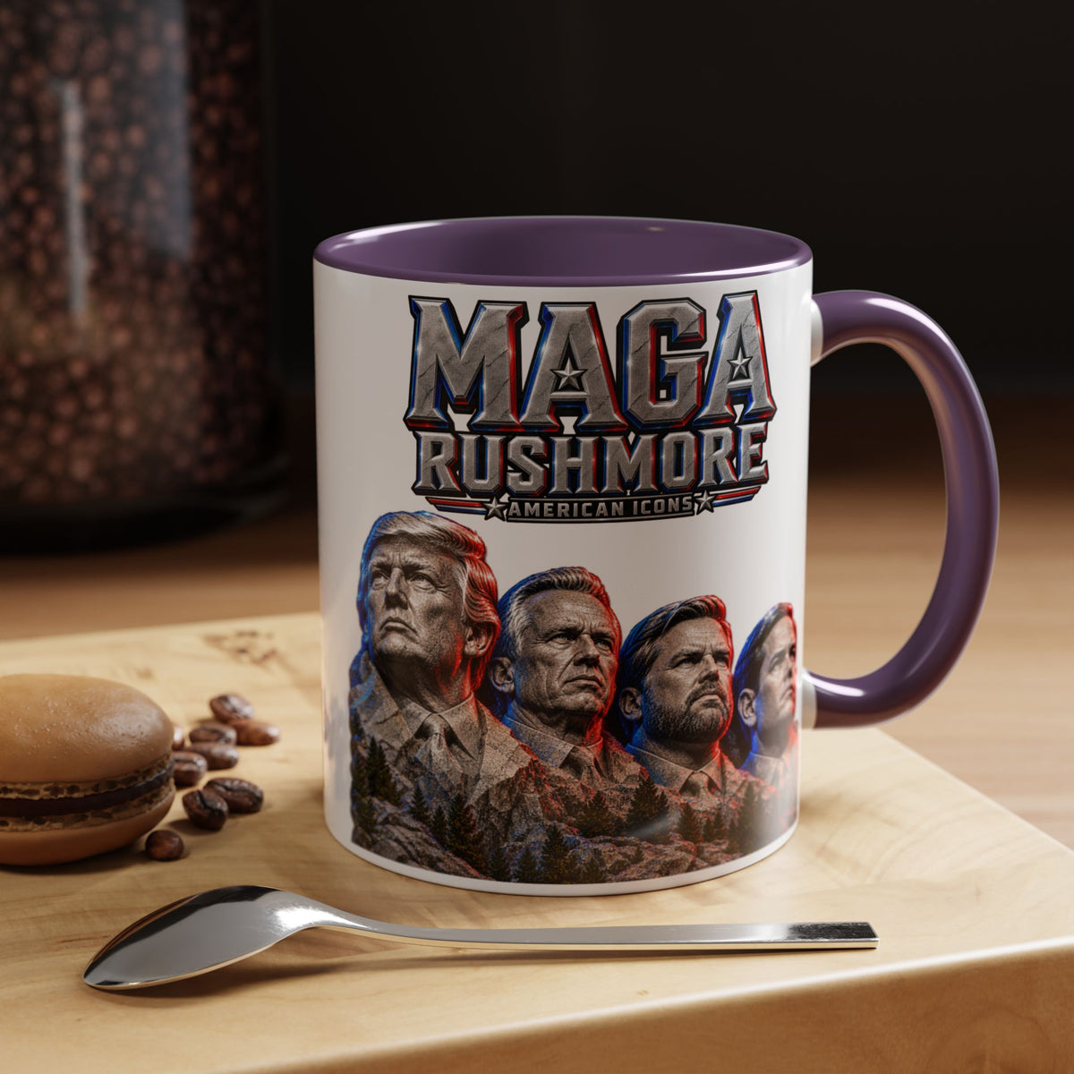 MAGA Rushmore Accent Mug | Trump American Icons Ceramic Coffee Cup