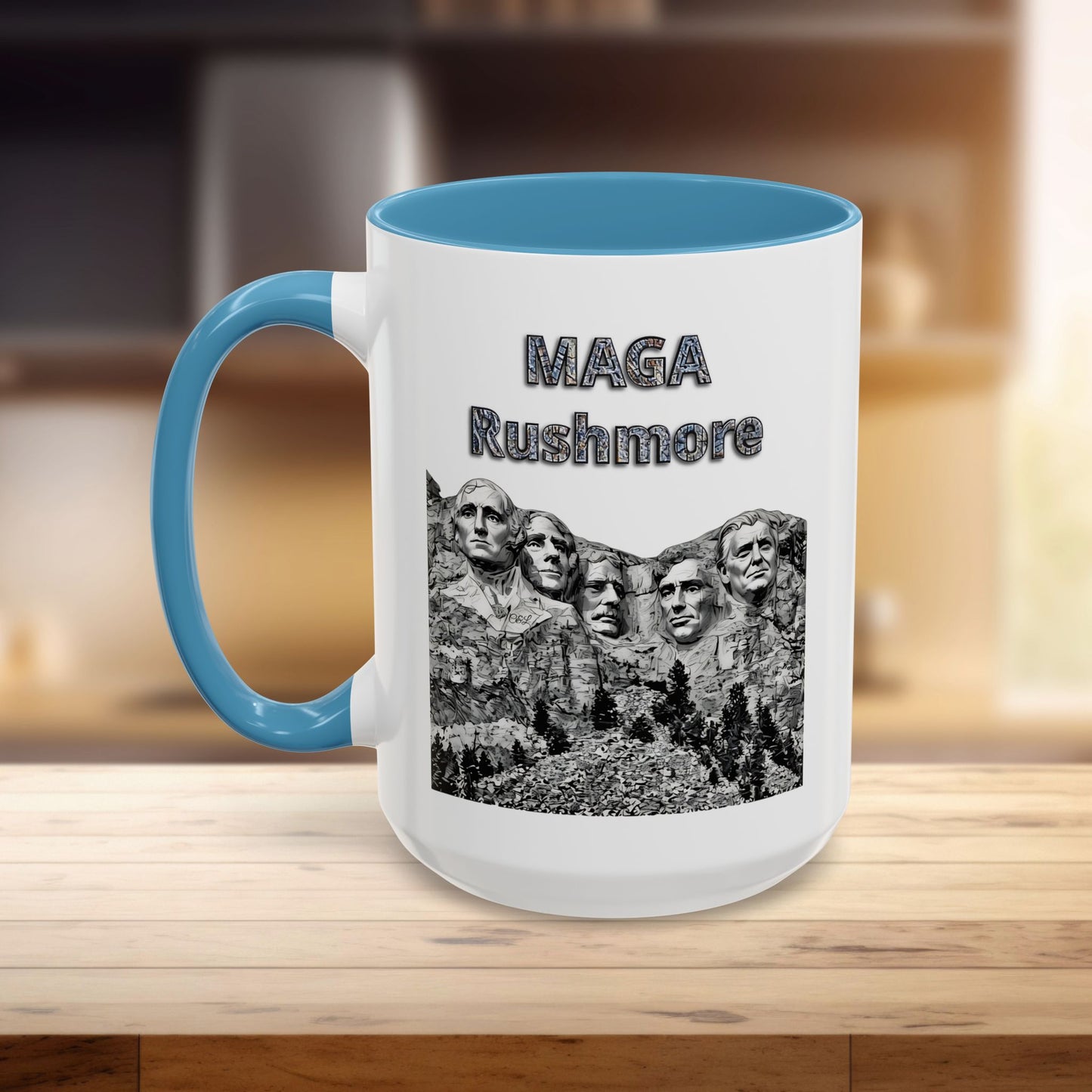 MAGA Rushmore White Mug | Political Coffee Cup for Politic Lovers, Gift for Democrats, Republicans, Election Enthusiasts, 11oz & 15oz