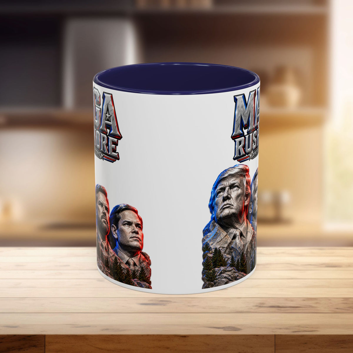 MAGA Rushmore Accent Mug | Trump American Icons Ceramic Coffee Cup