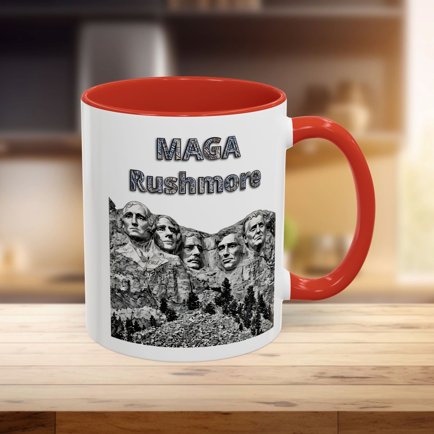 MAGA Rushmore White Mug | Political Coffee Cup for Politic Lovers, Gift for Democrats, Republicans, Election Enthusiasts, 11oz & 15oz
