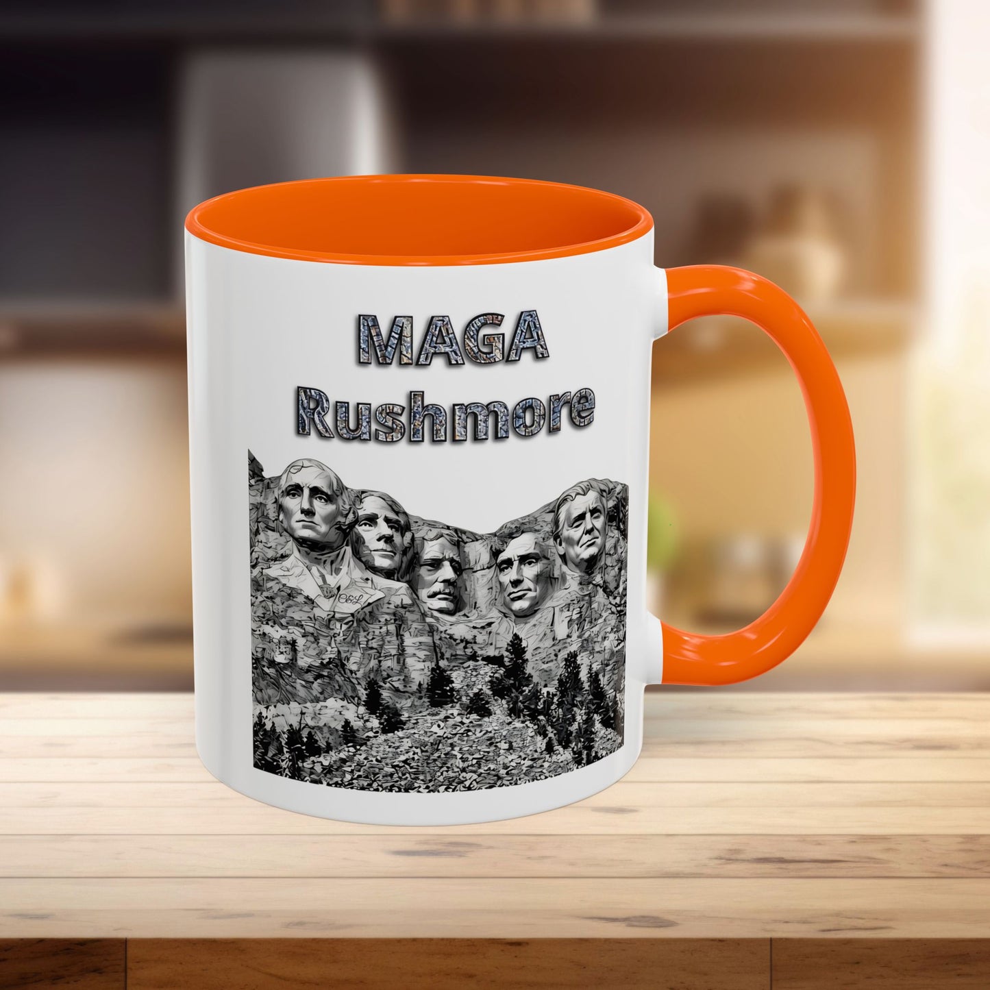 MAGA Rushmore White Mug | Political Coffee Cup for Politic Lovers, Gift for Democrats, Republicans, Election Enthusiasts, 11oz & 15oz