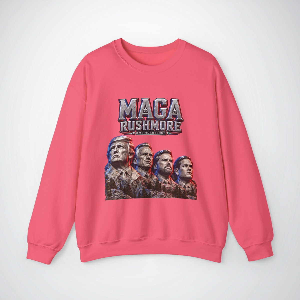 MAGA Rushmore American Icons Crewneck Sweatshirt