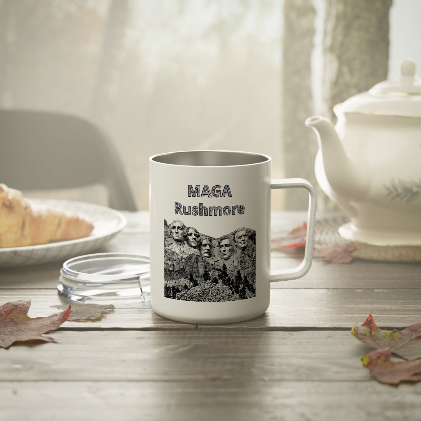 Coffee Mug - MAGA Rushmore Pres. Trump added to Mount Rushmore 10oz Insulated Cup