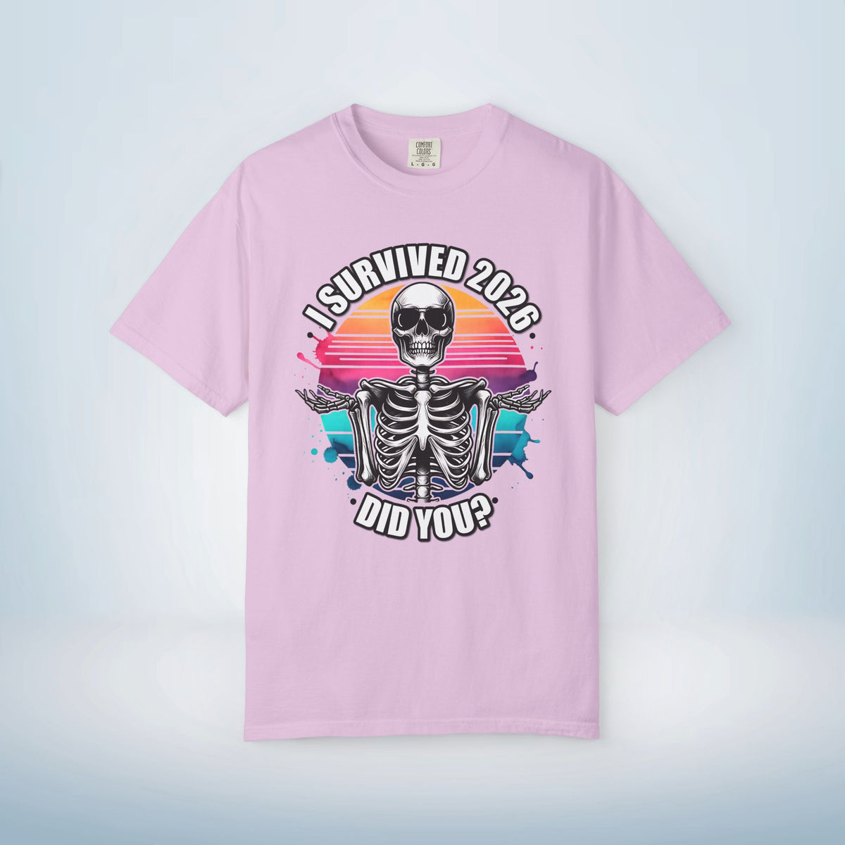 Funny New Year Shirt | I Survived 2026 Skeleton Tee