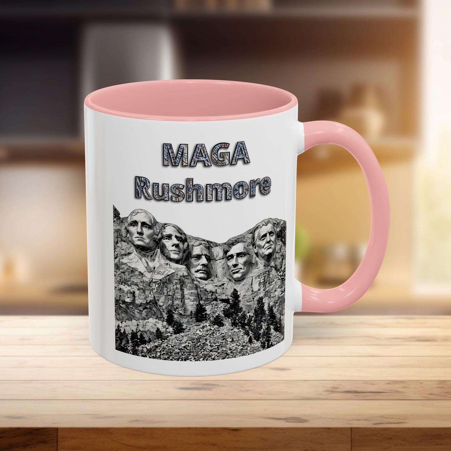 MAGA Rushmore White Mug | Political Coffee Cup for Politic Lovers, Gift for Democrats, Republicans, Election Enthusiasts, 11oz & 15oz