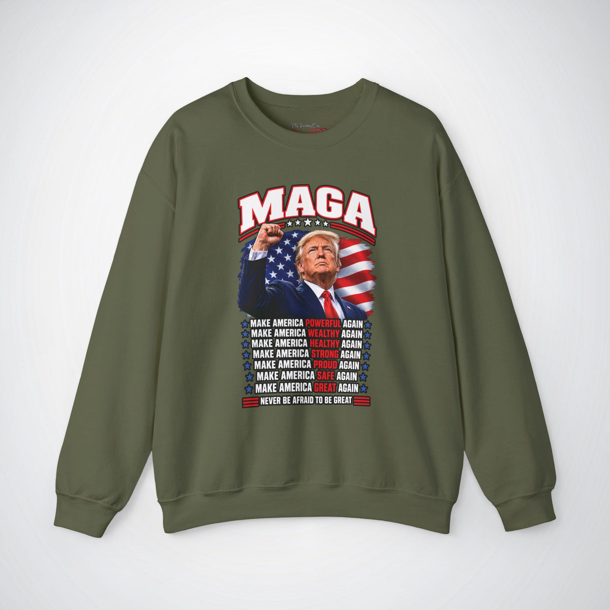 Trump MAGA Make America Great Again Fist Raise Patriotic Sweatshirt