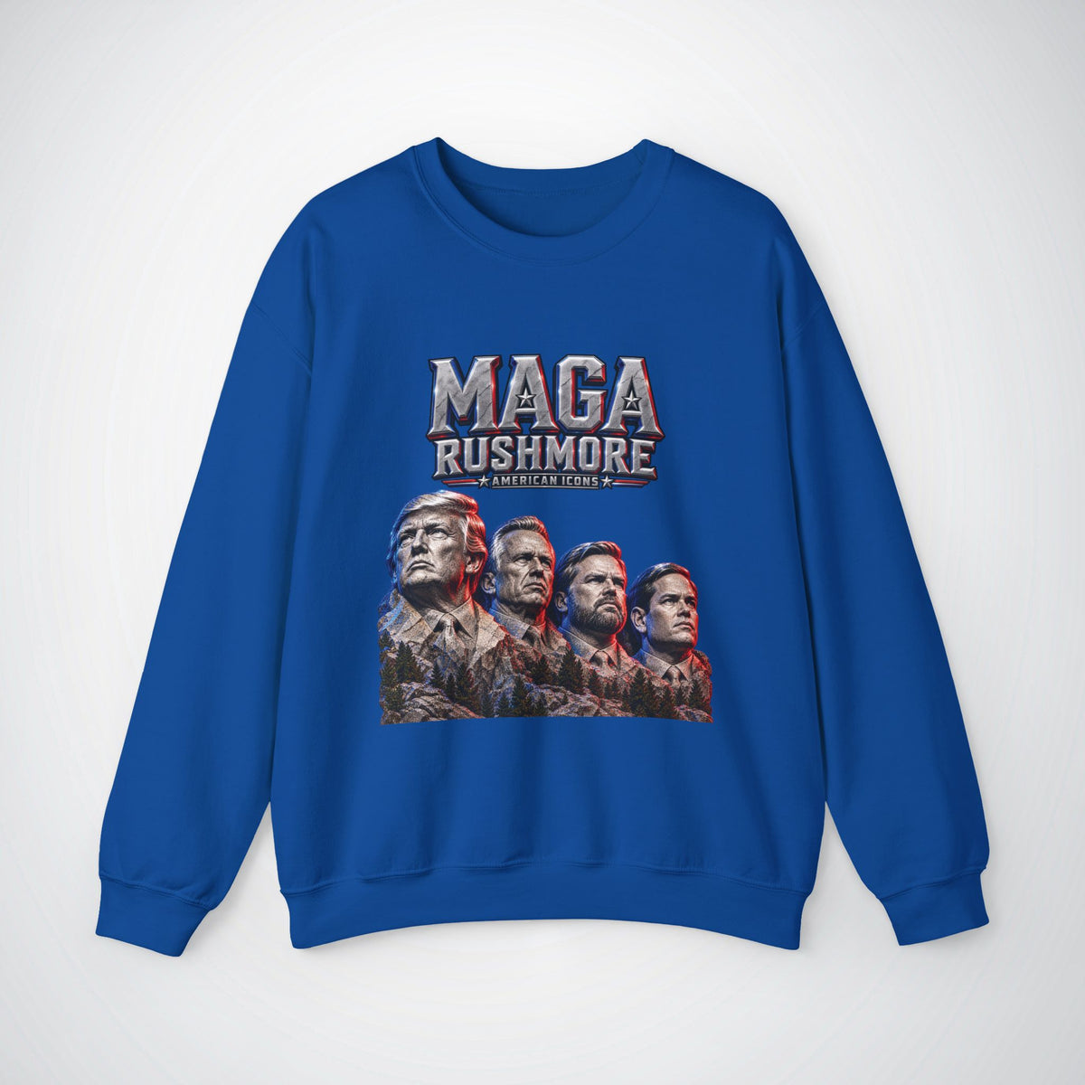 MAGA Rushmore American Icons Crewneck Sweatshirt
