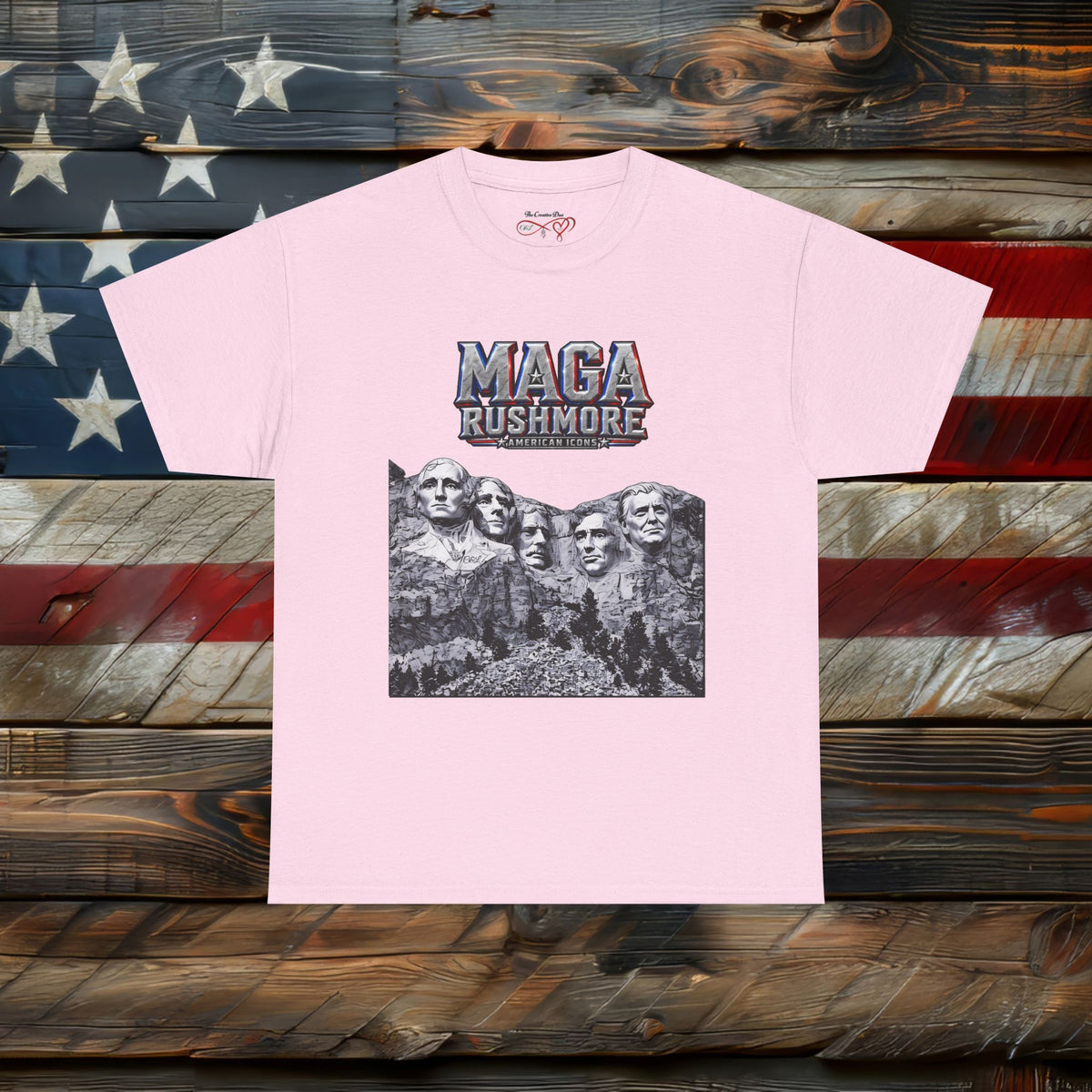 MAGA Rushmore Crew T-Shirt | Patriotic Graphic Tee