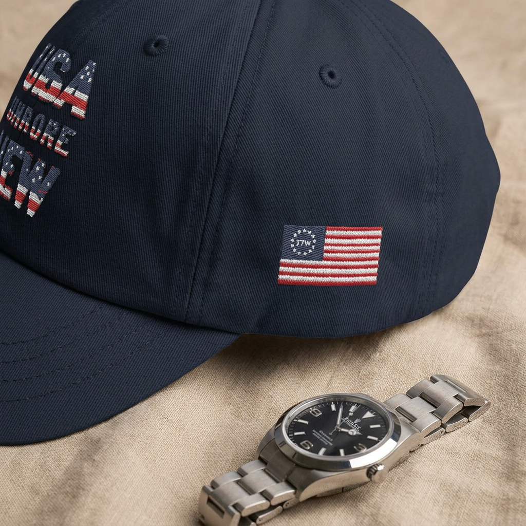Patriotic "MAGA RUSHMORE CREW" Dad Cap — USA Flag Embroidered Baseball Hat
