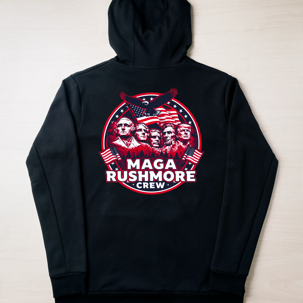MAGA Rushmore Crew Presidential Graphic Hoodie - Bold Style - MAGA Rushmore Crew