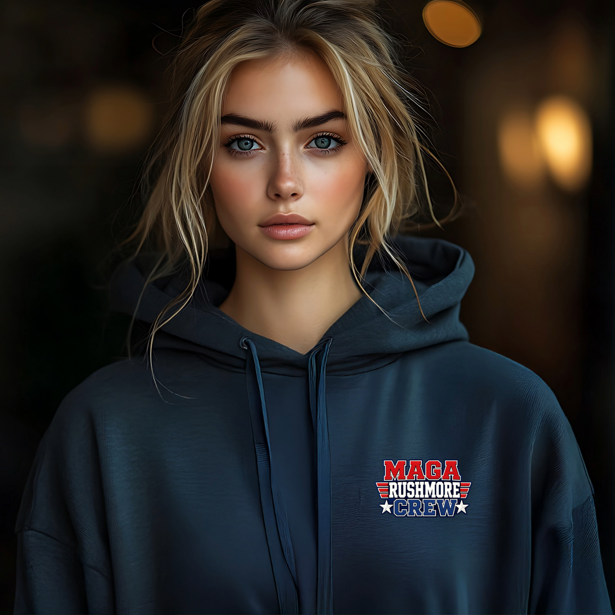 MAGA Rushmore Crew Presidential Graphic Hoodie - Bold Style - MAGA Rushmore Crew
