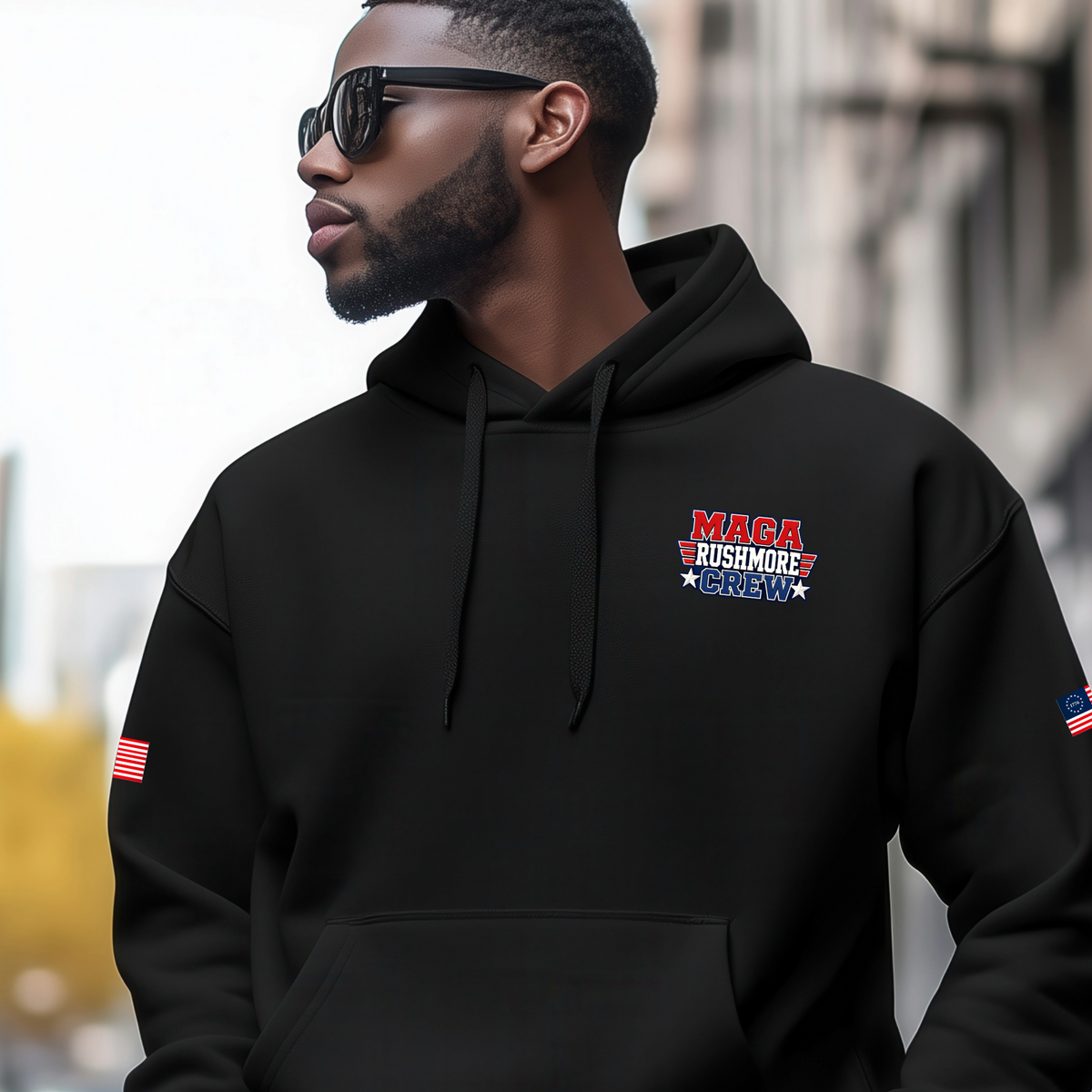 MAGA Rushmore Crew Presidential Graphic Hoodie - Bold Style - MAGA Rushmore Crew