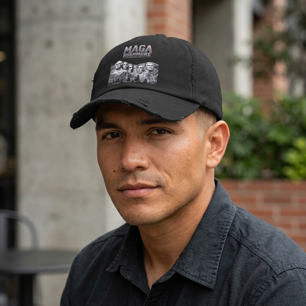 MAGA Rushmore Distressed Hat | American Icons Patriotic Cap