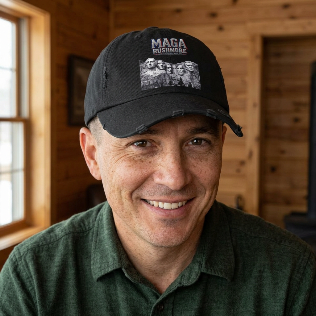 MAGA Rushmore Distressed Hat | American Icons Patriotic Cap