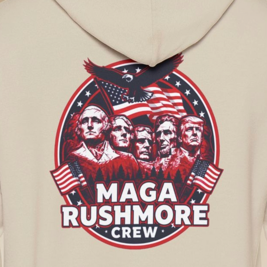 MAGA Rushmore Crew Presidential Graphic Hoodie - Bold Style - MAGA Rushmore Crew