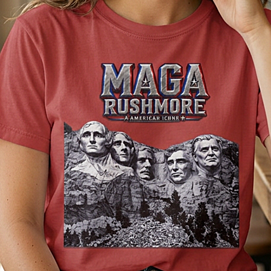 MAGA Rushmore | American Icons T-Shirt - Trump added to Mount Rushmore