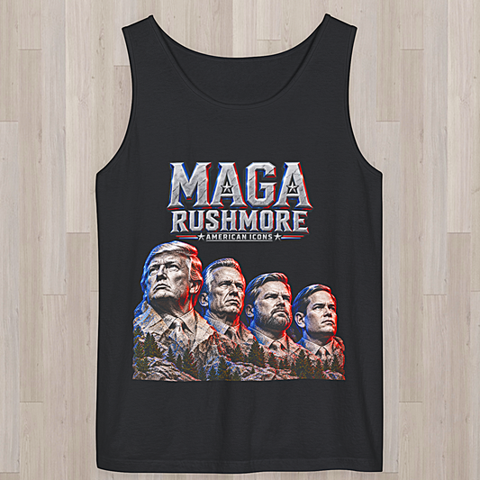 MAGA Rushmore Tank Top | American Icons Patriotic Shirt