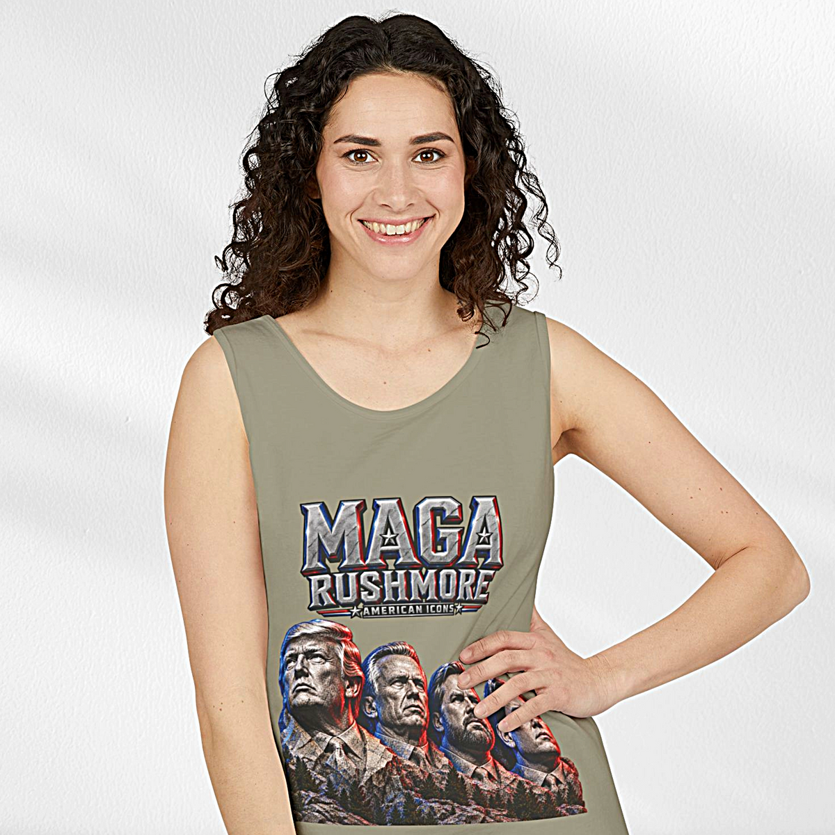 MAGA Rushmore Tank Top | American Icons Patriotic Shirt