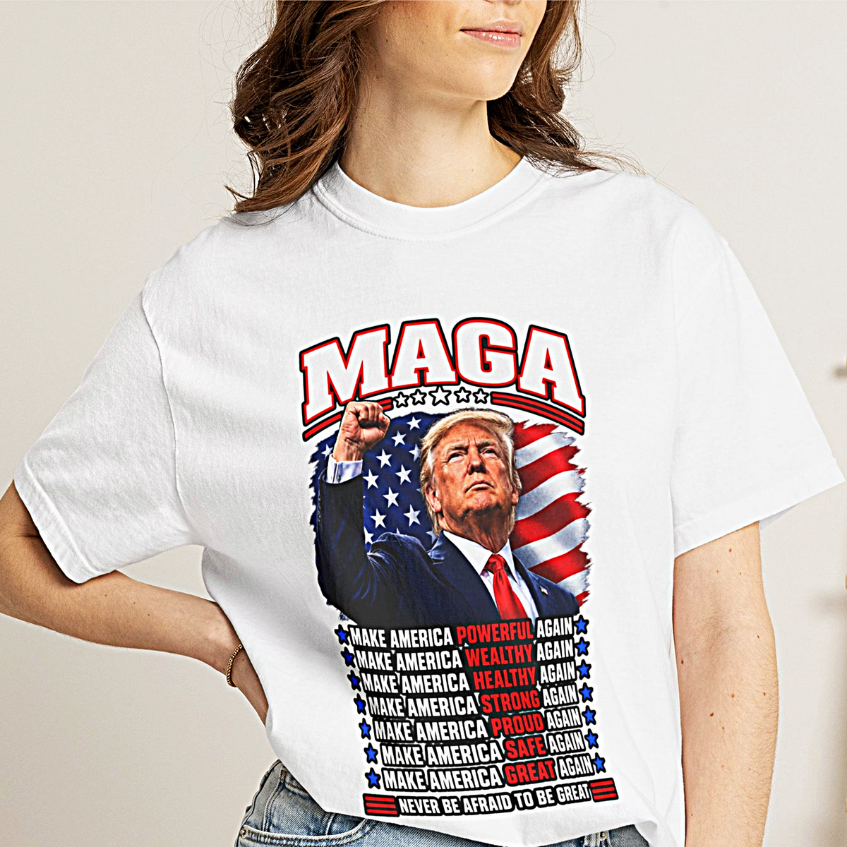 MAGA Trump Fist Pump T-Shirt | Make America Great Again Patriotic Shirt