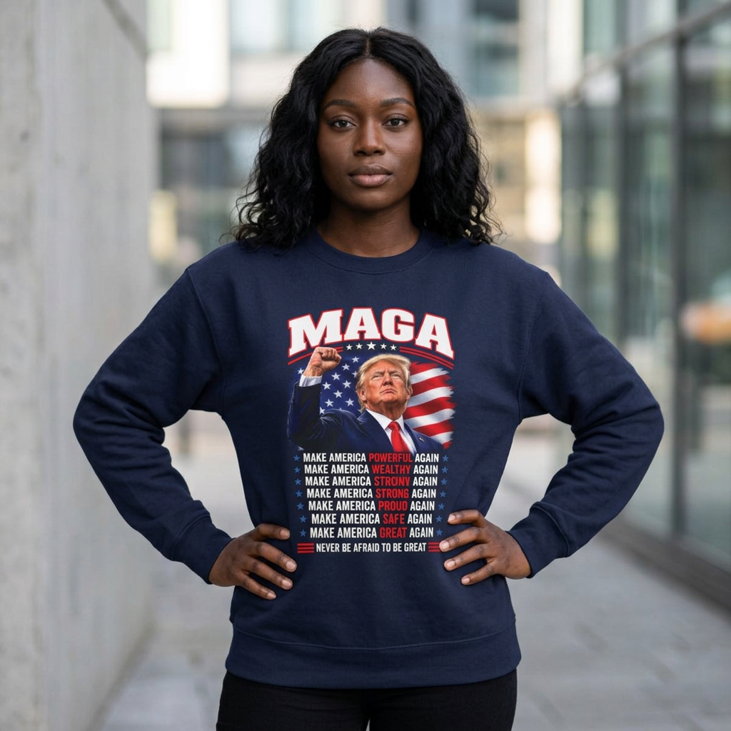 Trump MAGA Make America Great Again Fist Raise Patriotic Sweatshirt