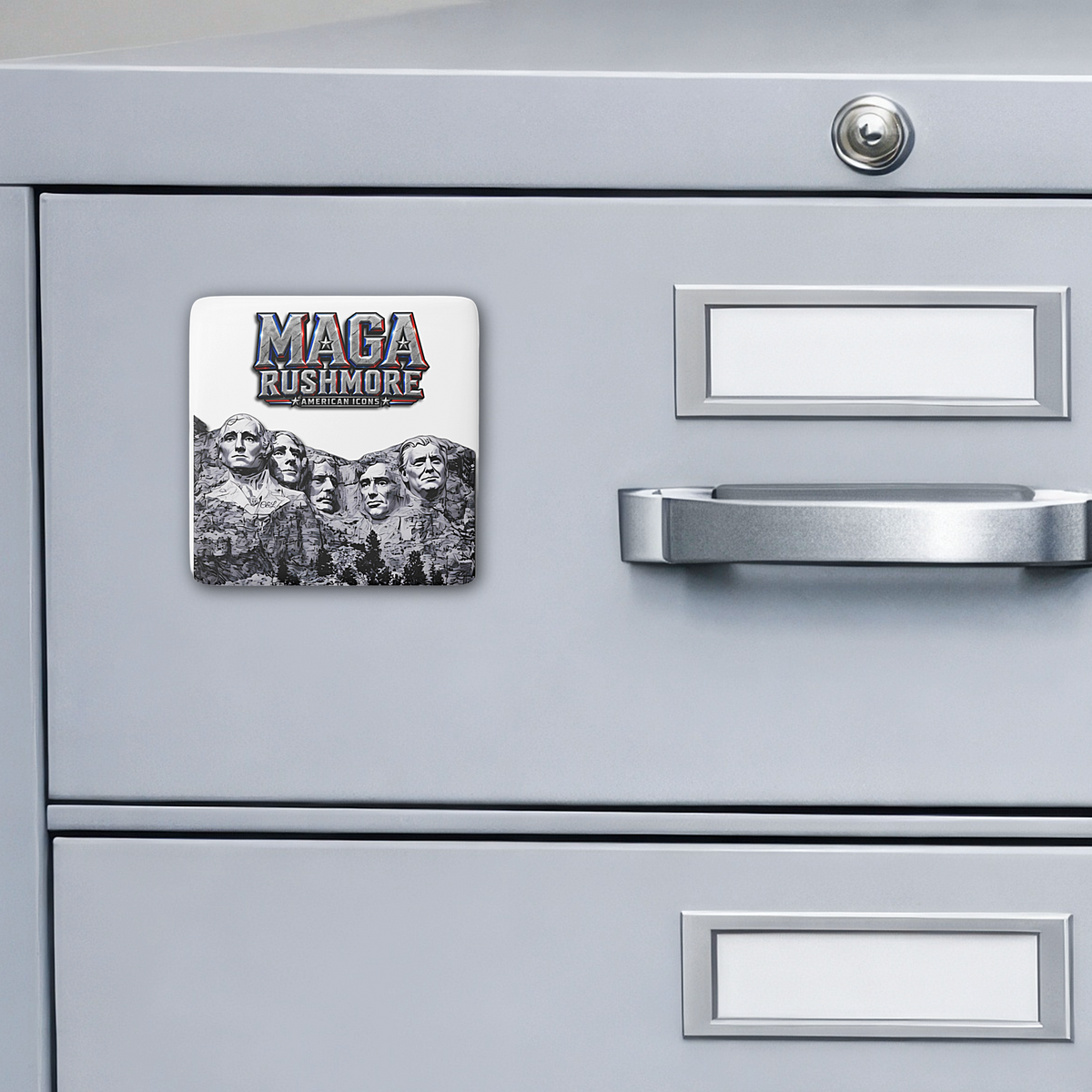 MAGA Rushmore Porcelain Magnet | Trump American Icons Fridge Decor