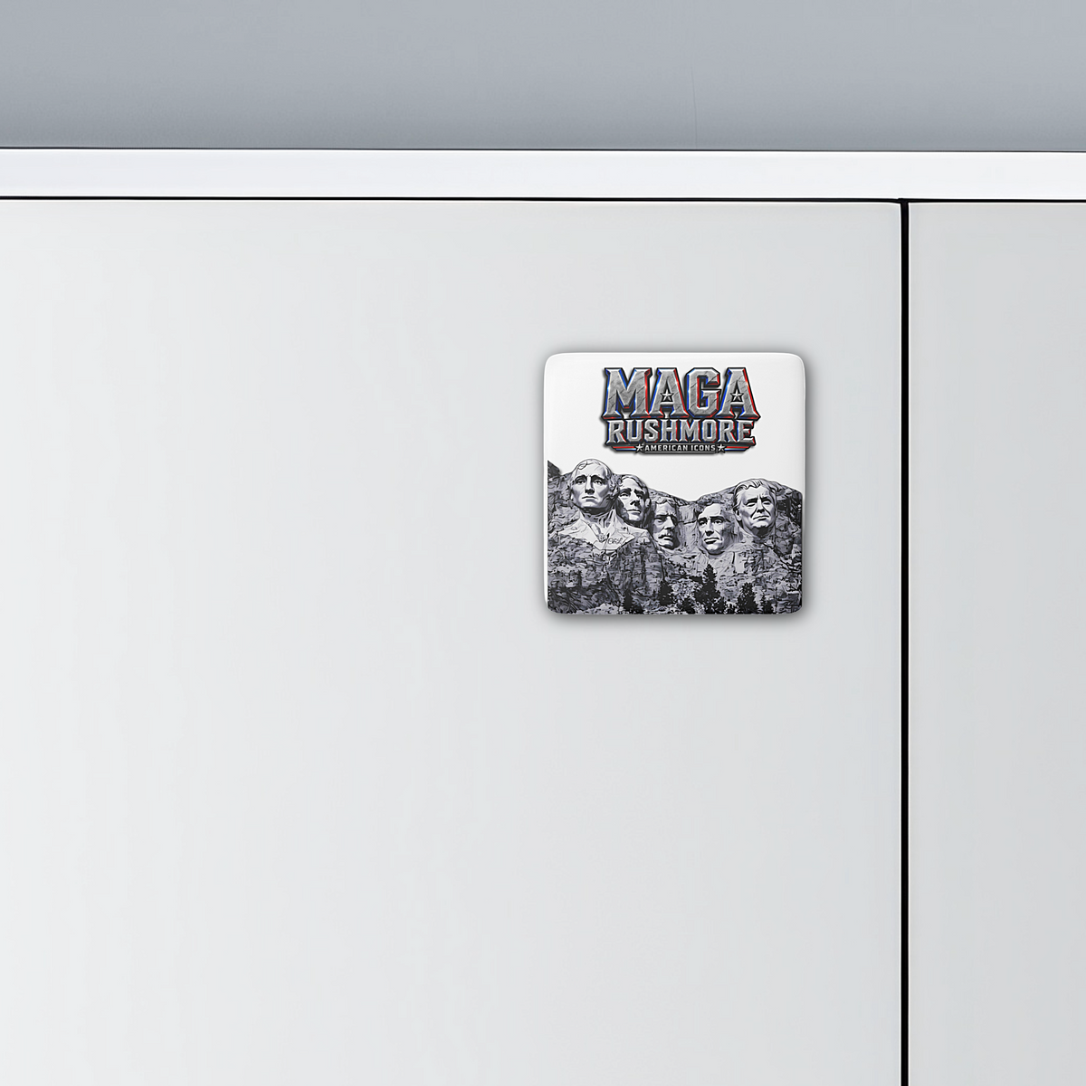 MAGA Rushmore Porcelain Magnet | Trump American Icons Fridge Decor