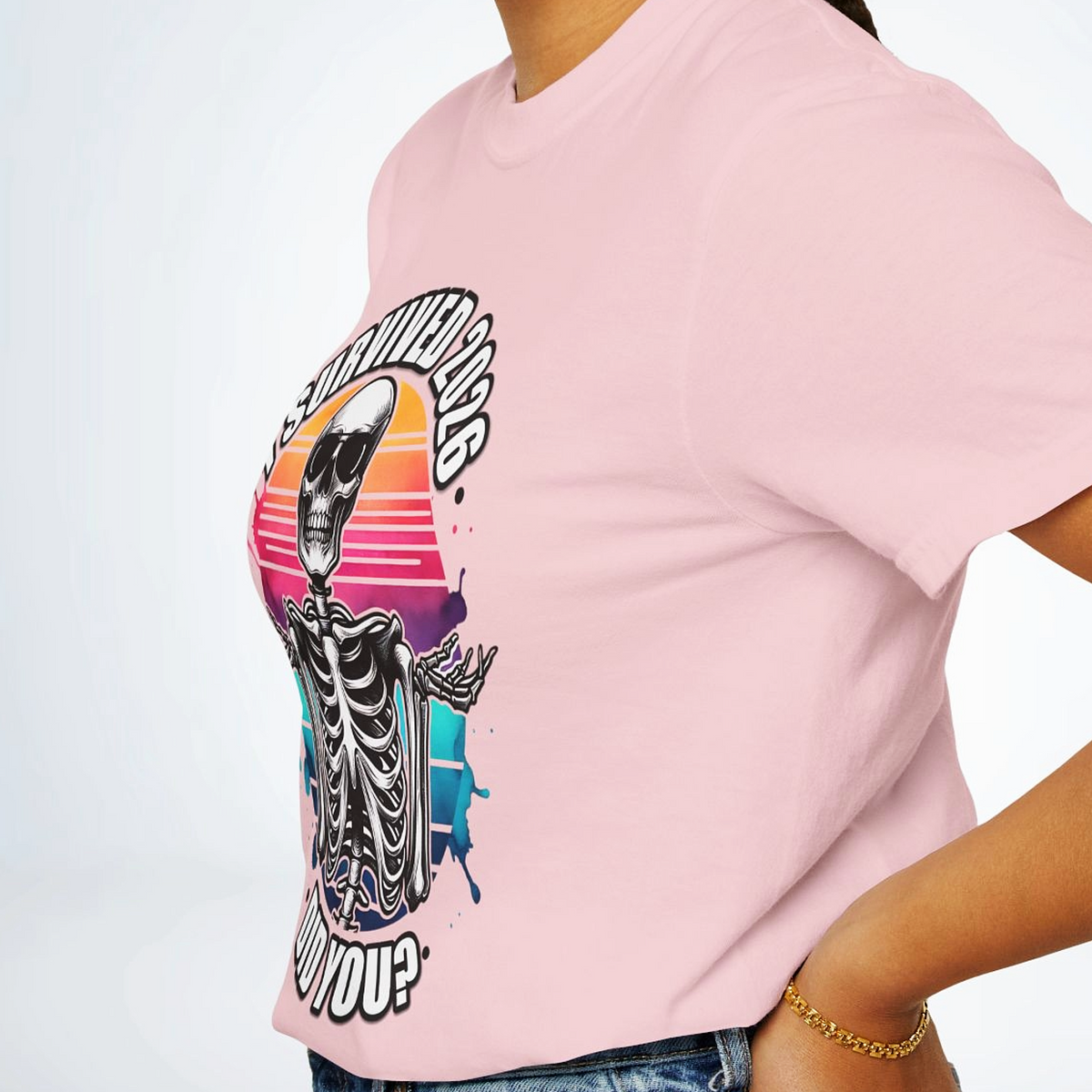 Funny New Year Shirt | I Survived 2026 Skeleton Tee