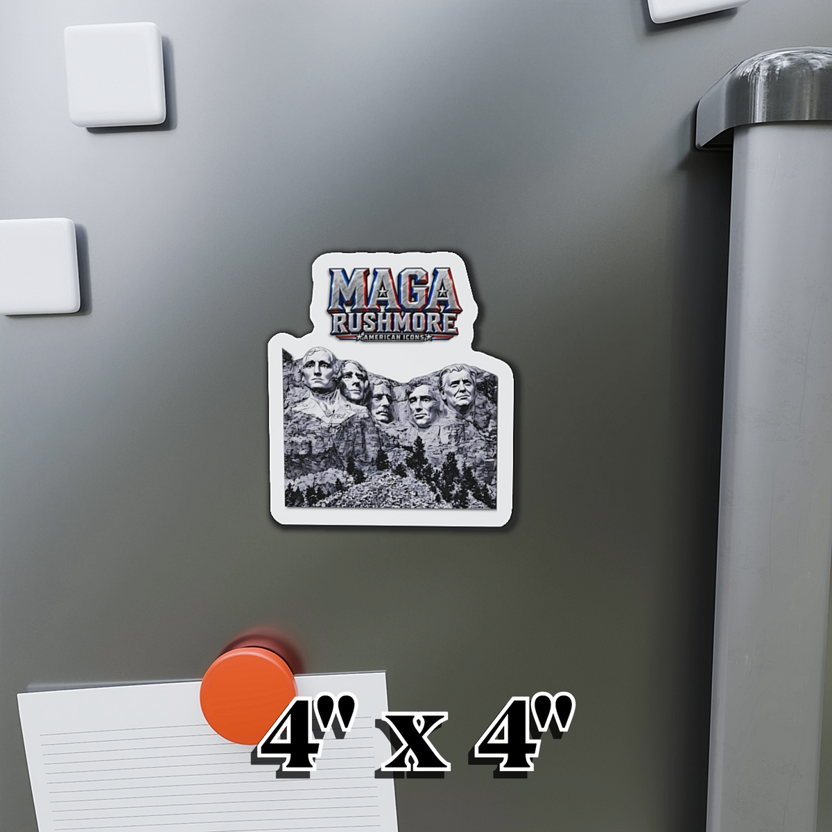Trump Fridge Magnet | MAGA Rushmore Die-Cut Vinyl