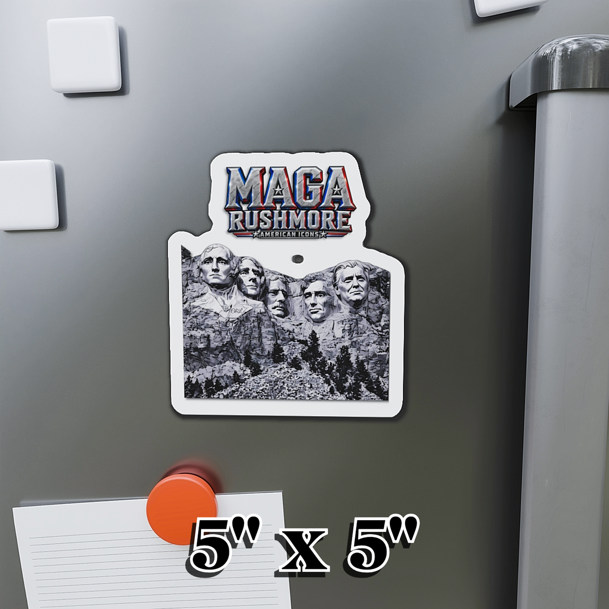 Trump Fridge Magnet | MAGA Rushmore Die-Cut Vinyl
