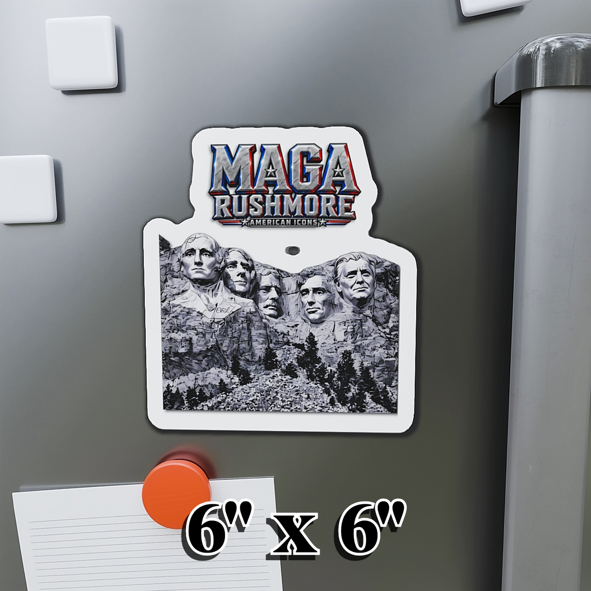 Trump Fridge Magnet | MAGA Rushmore Die-Cut Vinyl
