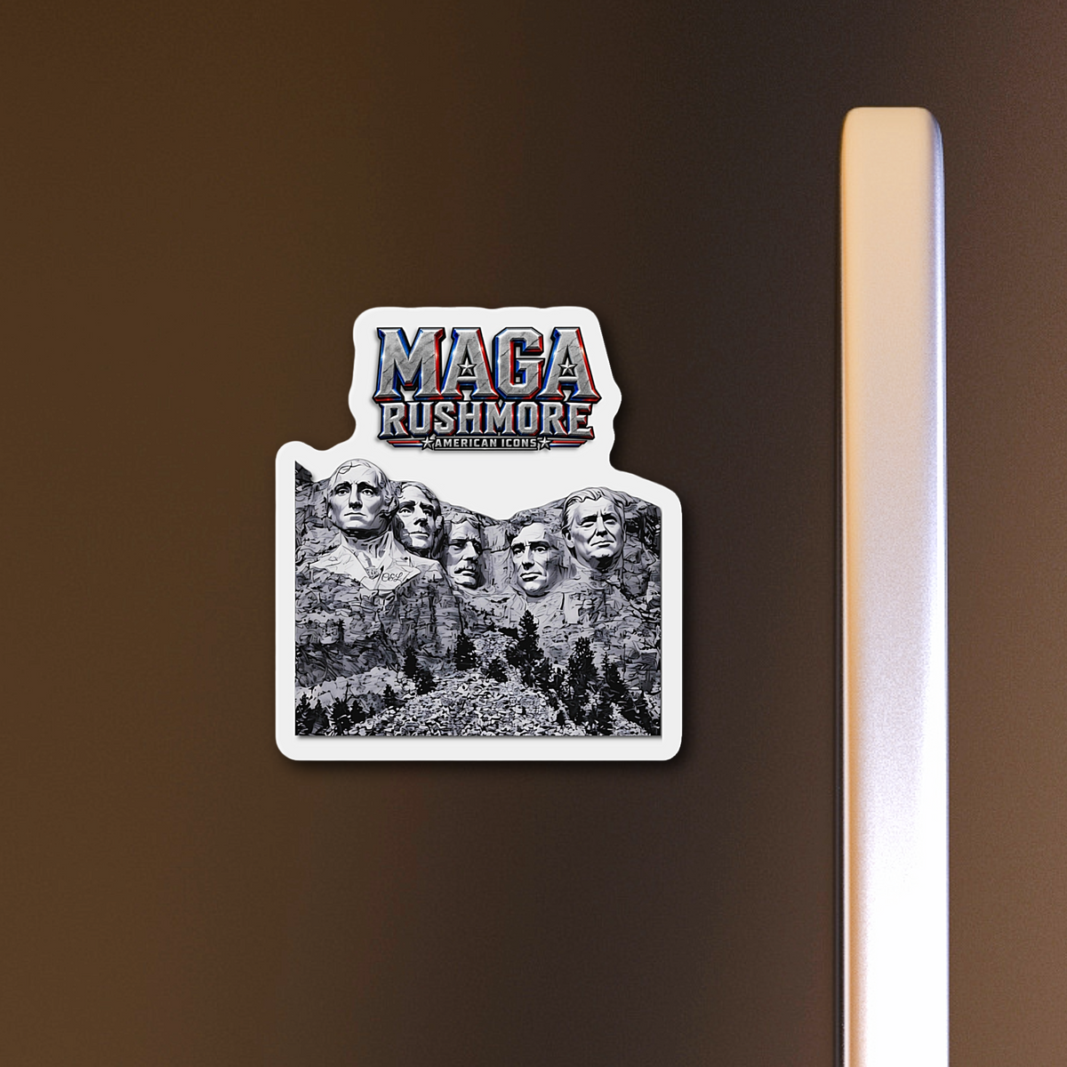 Trump Fridge Magnet | MAGA Rushmore Die-Cut Vinyl