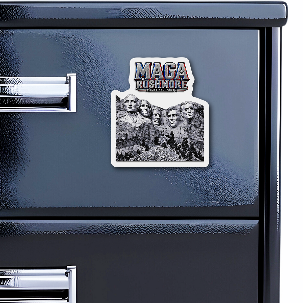 Trump Fridge Magnet | MAGA Rushmore Die-Cut Vinyl