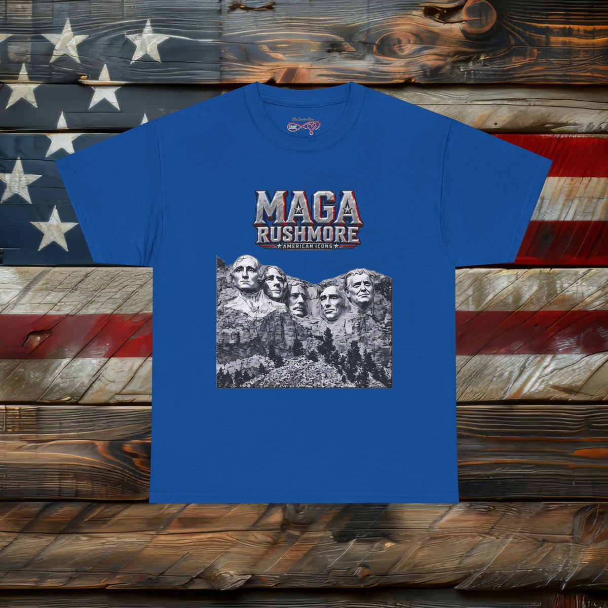 MAGA Rushmore Crew T-Shirt | Patriotic Graphic Tee