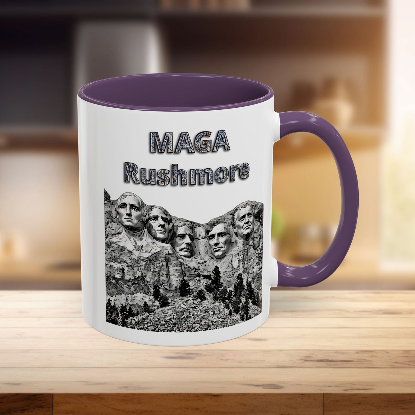 MAGA Rushmore White Mug | Political Coffee Cup for Politic Lovers, Gift for Democrats, Republicans, Election Enthusiasts, 11oz & 15oz