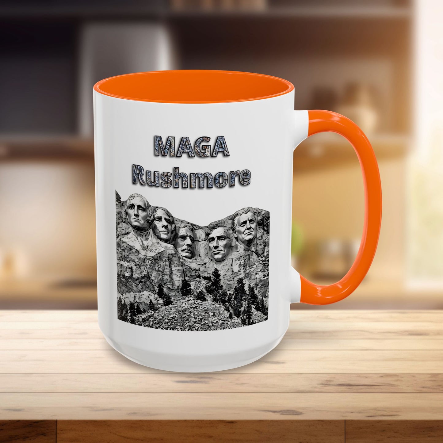MAGA Rushmore White Mug | Political Coffee Cup for Politic Lovers, Gift for Democrats, Republicans, Election Enthusiasts, 11oz & 15oz