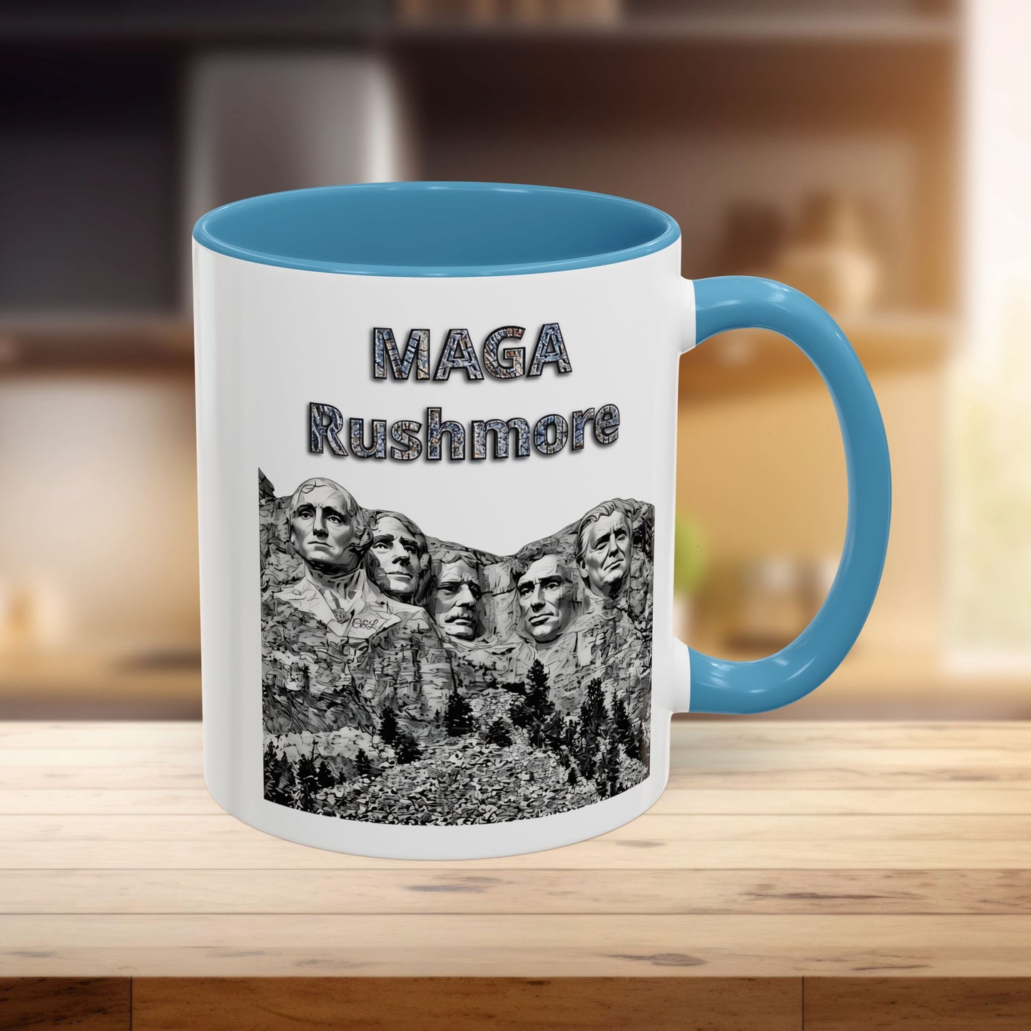 MAGA Rushmore White Mug | Political Coffee Cup for Politic Lovers, Gift for Democrats, Republicans, Election Enthusiasts, 11oz & 15oz