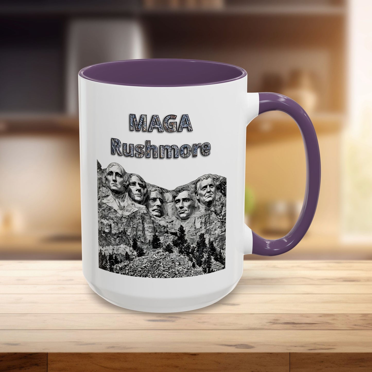 MAGA Rushmore White Mug | Political Coffee Cup for Politic Lovers, Gift for Democrats, Republicans, Election Enthusiasts, 11oz & 15oz