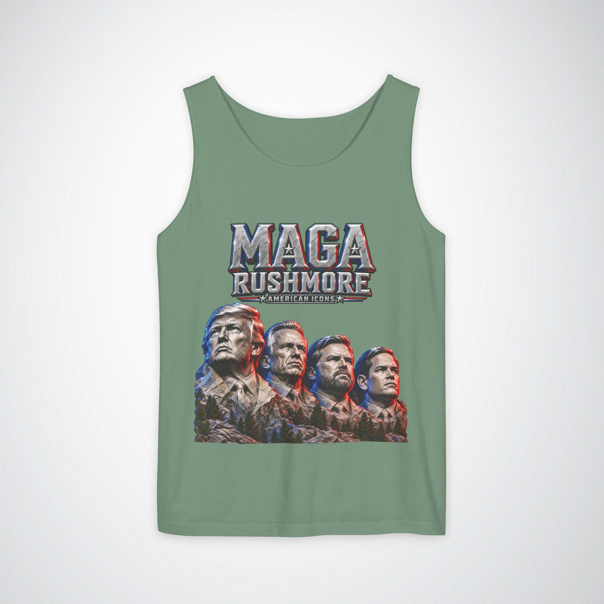 MAGA Rushmore Tank Top | American Icons Patriotic Shirt