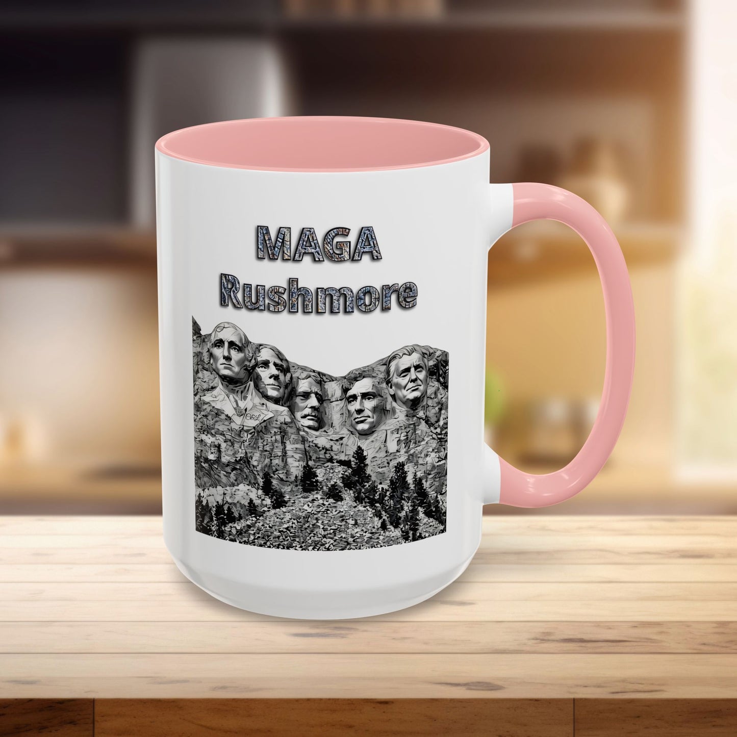 MAGA Rushmore White Mug | Political Coffee Cup for Politic Lovers, Gift for Democrats, Republicans, Election Enthusiasts, 11oz & 15oz