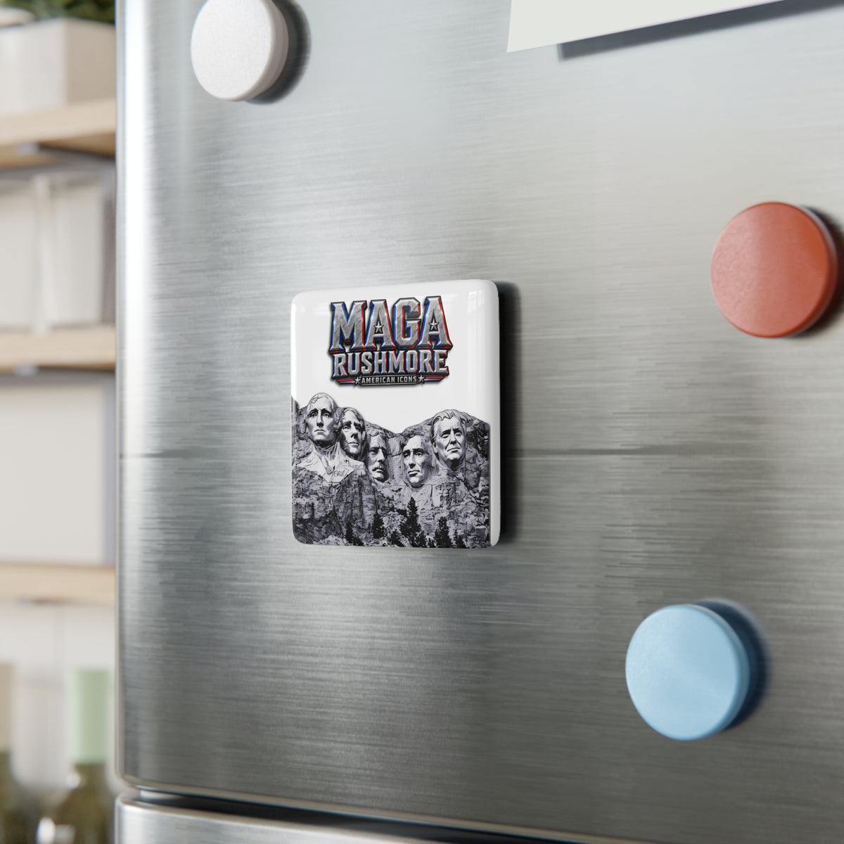 MAGA Rushmore Porcelain Magnet | Trump American Icons Fridge Decor